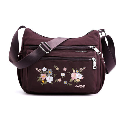Skorter | Embroidered Flower Shoulder Bag