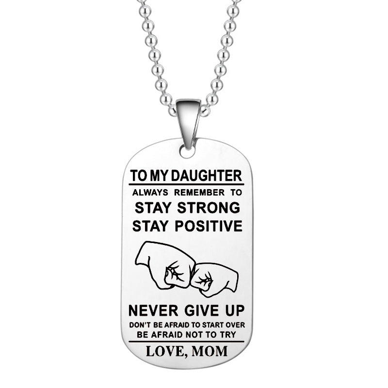 Skorter | English Alphabet Stainless Steel Necklace