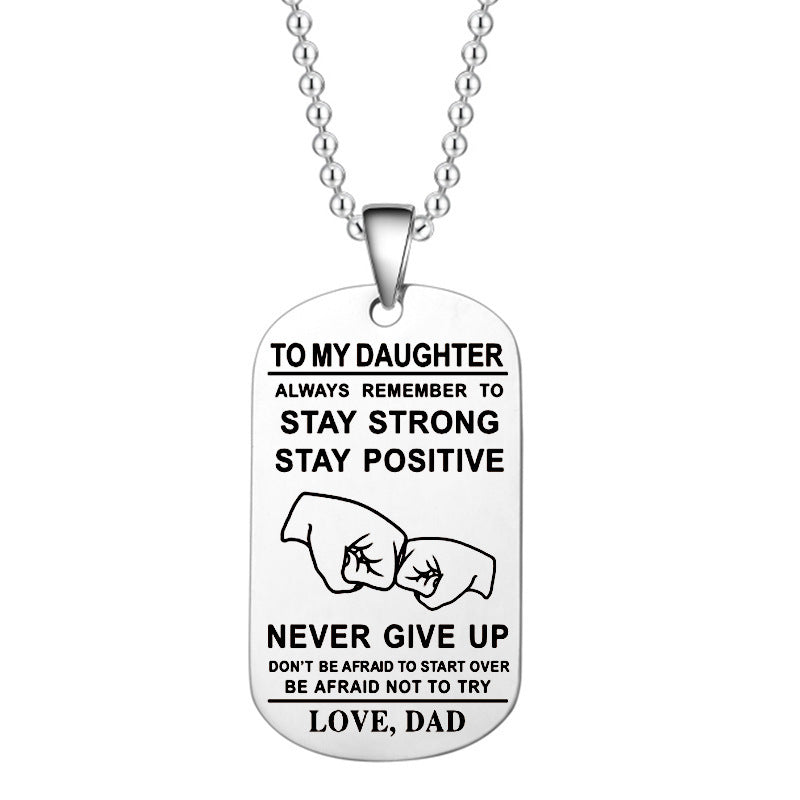 Skorter | English Alphabet Stainless Steel Necklace