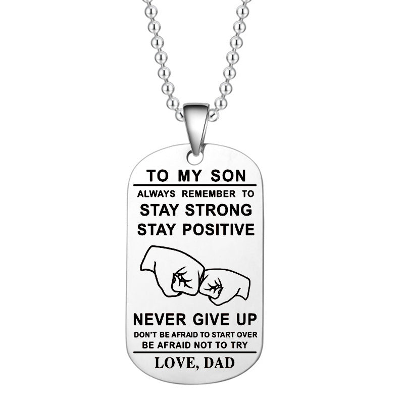 Skorter | English Alphabet Stainless Steel Necklace