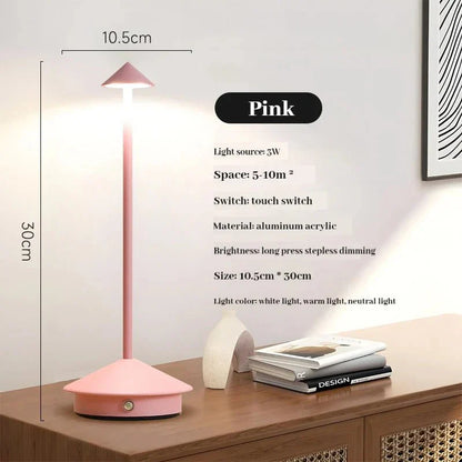Skorter | Elegant rechargeable metallic table lamp