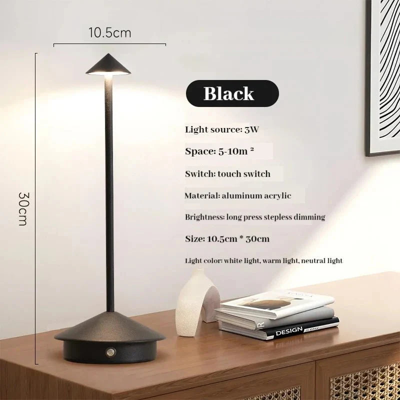 Skorter | Elegant rechargeable metallic table lamp