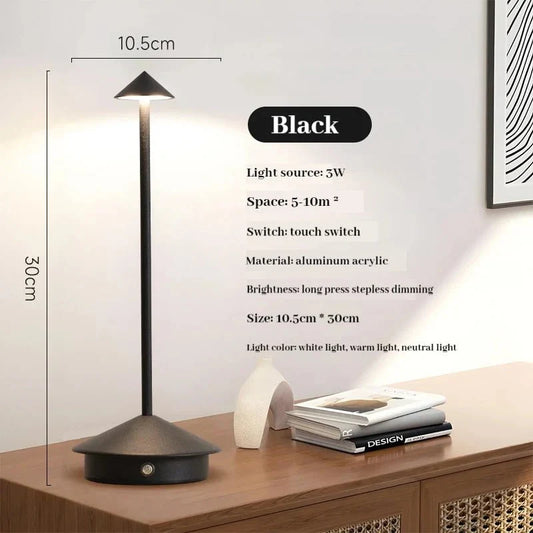 Skorter | Elegant rechargeable metallic table lamp