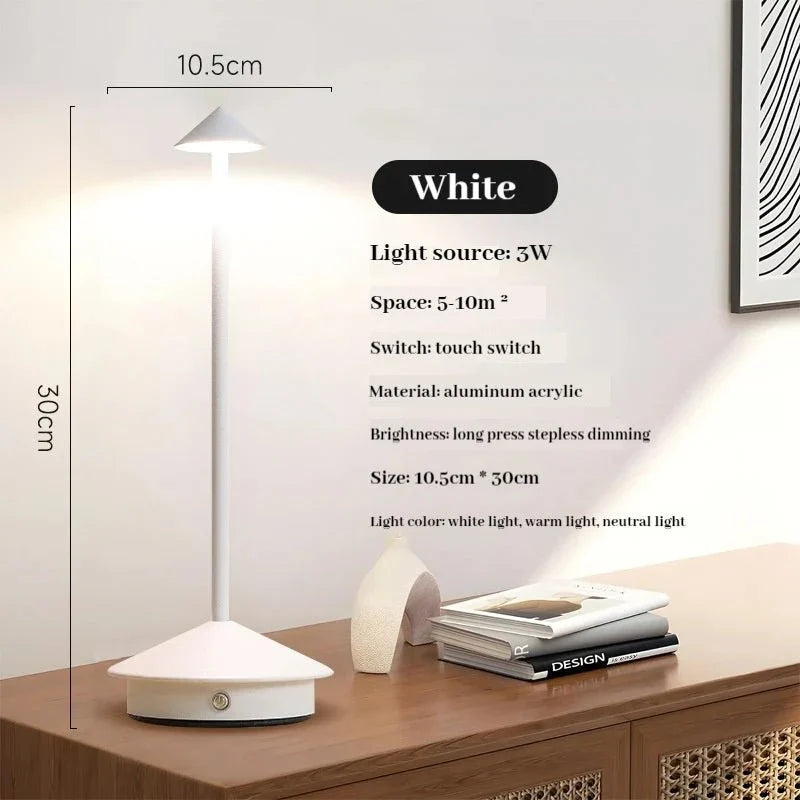 Skorter | Elegant rechargeable metallic table lamp
