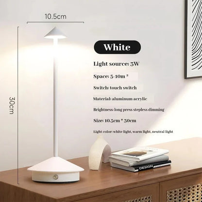 Skorter | Elegant rechargeable metallic table lamp