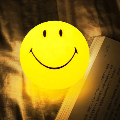 Skorter | LED Rechargeable Smiley Night Light | Cute Glow Buddy for Kids' Bedroom & Nursery Decor