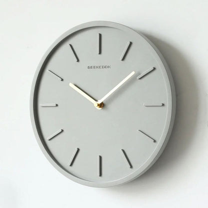 Skorter | Scandinavian Cement Wall Clock with Metal Pendulum