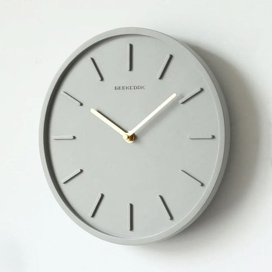 Skorter | Scandinavian Cement Wall Clock with Metal Pendulum