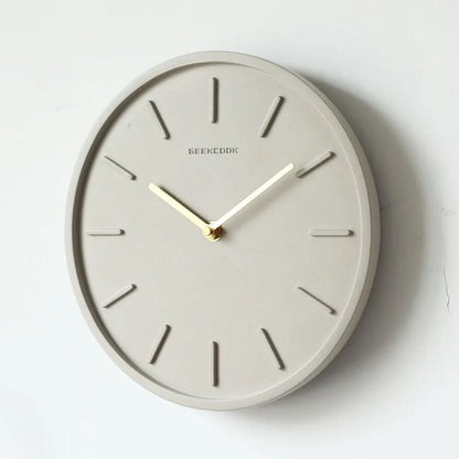 Skorter | Scandinavian Cement Wall Clock with Metal Pendulum