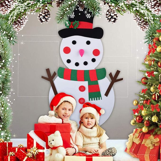 Skorter | Felt Christmas Tree for Kids – Montessori Learning Toy with 32 Ornaments