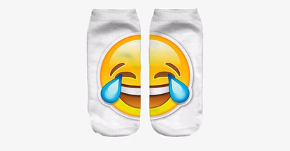 Skorter | 3D smiling emoji fashion one-sided print cotton socks