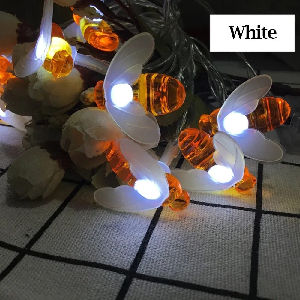 Skorter | Solar Honey Bee String Lights - Waterproof Lights for Garden, Christmas, Wedding, Party Outdoor Lighting