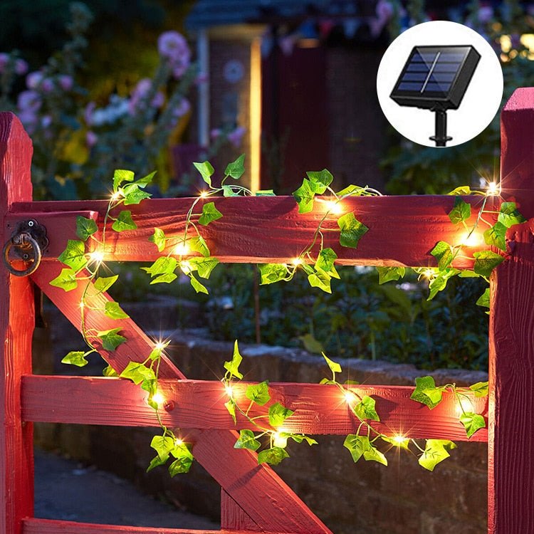 Skorter | IvyGlow Solar Light Chain Ivy | Waterproof | LED Mood Light for Garden & Balcony | Decor for Outdoor Areas