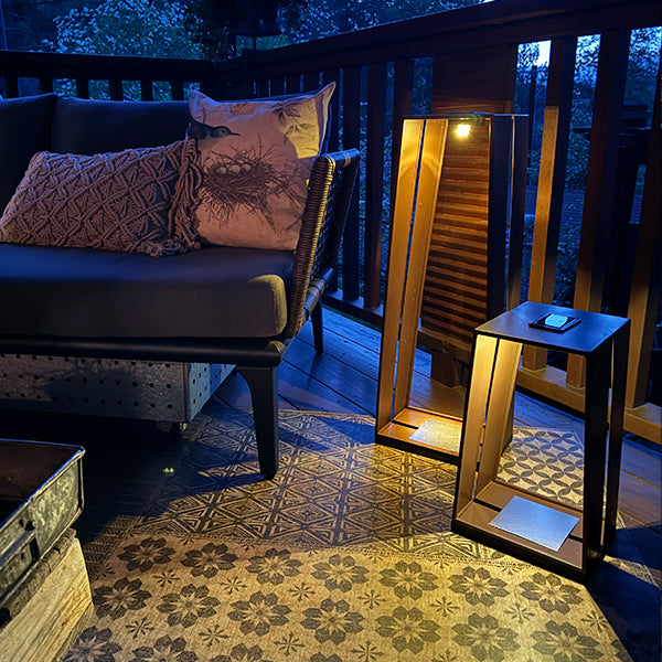 Skorter | Scandinavian Modernism Outdoor Solar Lanterns, Set of 2