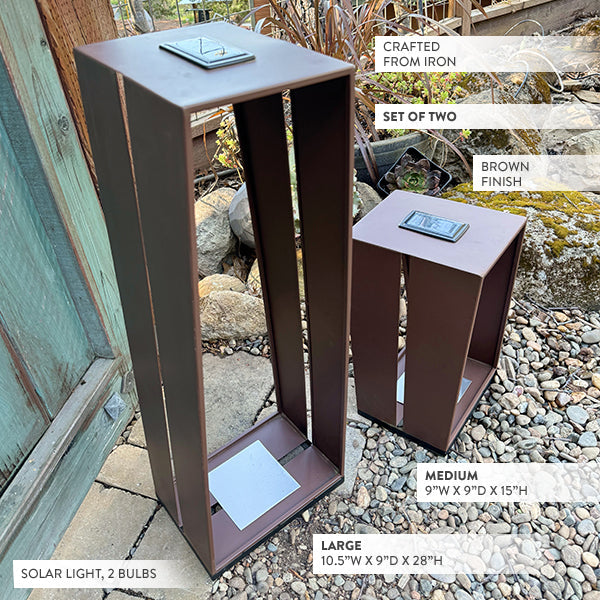 Skorter | Scandinavian Modernism Outdoor Solar Lanterns, Set of 2