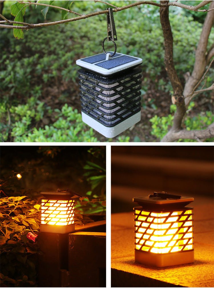 Solar Lanterns Dancing Flame Outdoor Hanging Lights Waterproof Auto Sensor 75LED - SKØRTER