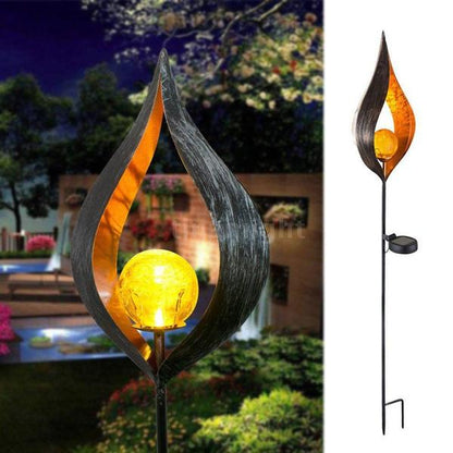 Skorter | Solar Energy LED Simulated Flame Light Lawn Lantern Lamp Waterproof Outdoor Light