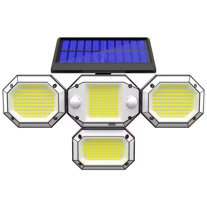 Skorter | Sunlight Outdoor with Remote Control Double Motion Sensor Light 306/208 Led Wall Lamp IP65 Spotlight Outdoor Garage Lighting