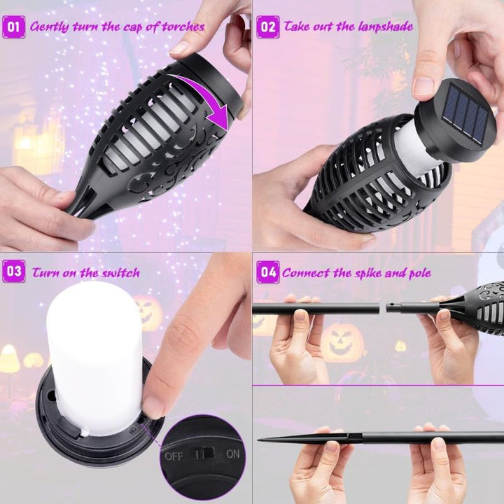 Solar Lights For Outside With Flickering Flame - SKØRTER