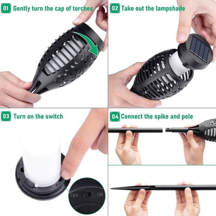 Solar Lights For Outside With Flickering Flame - SKØRTER