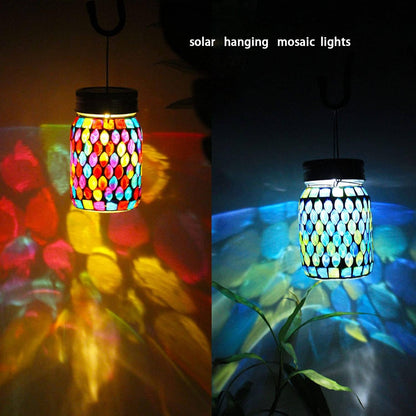 Skorter | Solar Mosaic LED Waterproof Outdoor Hanging Lanterns