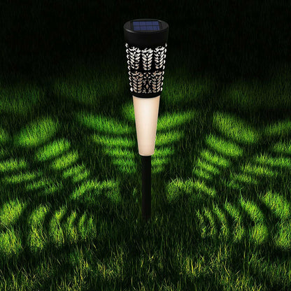 Solar Pathway Lights Hollow out Decor IP54 Waterproof Solar Powered Garden Light - SKØRTER