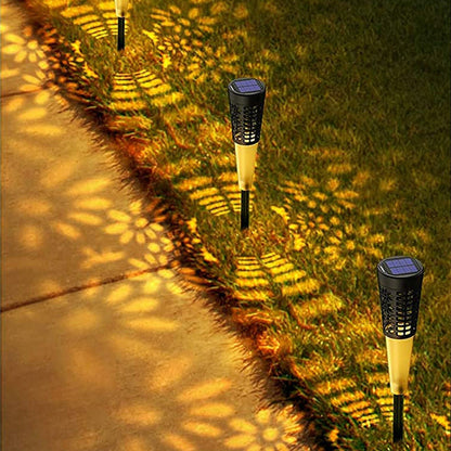 Solar Pathway Lights Hollow out Decor IP54 Waterproof Solar Powered Garden Light - SKØRTER