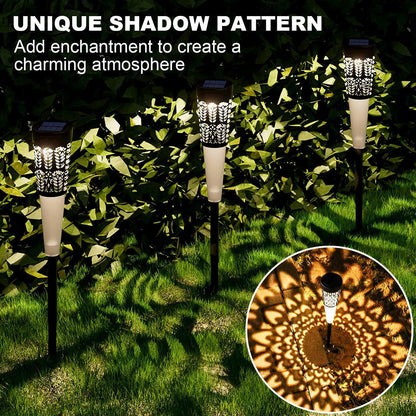 Solar Pathway Lights Hollow out Decor IP54 Waterproof Solar Powered Garden Light - SKØRTER