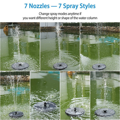 Skorter | Solar-powered fountain pump with LED lights