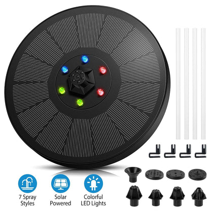 Skorter | Solar-powered fountain pump with LED lights