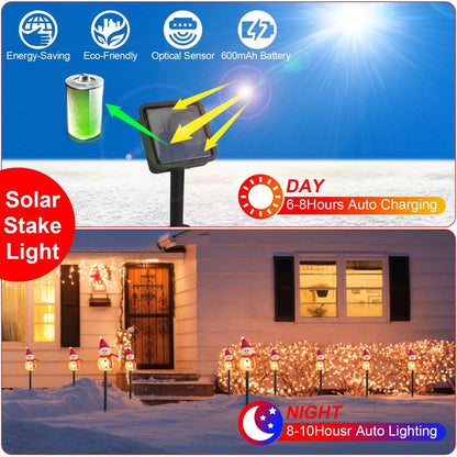 Skorter | Solar Energy Rated Lamp 3 Snowmen Garden Stake Light