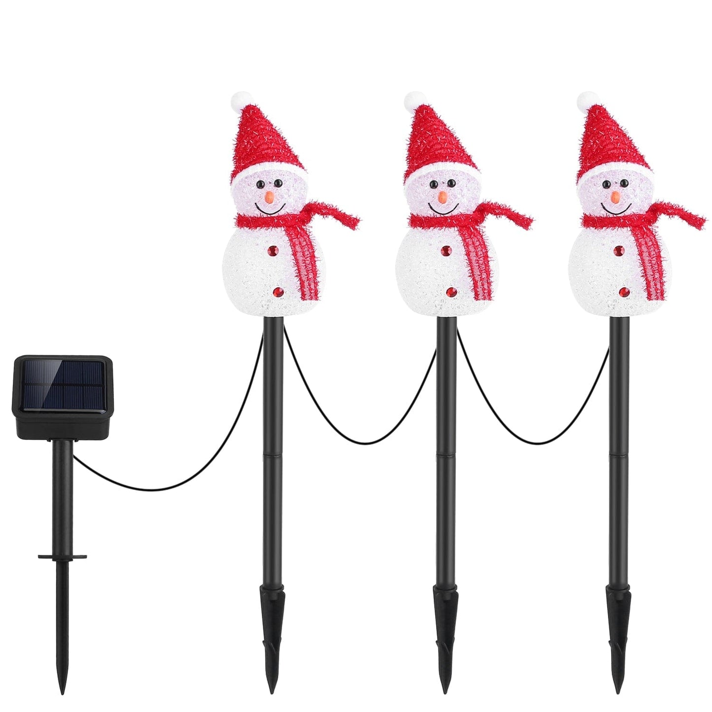 Skorter | Solar Energy Rated Lamp 3 Snowmen Garden Stake Light