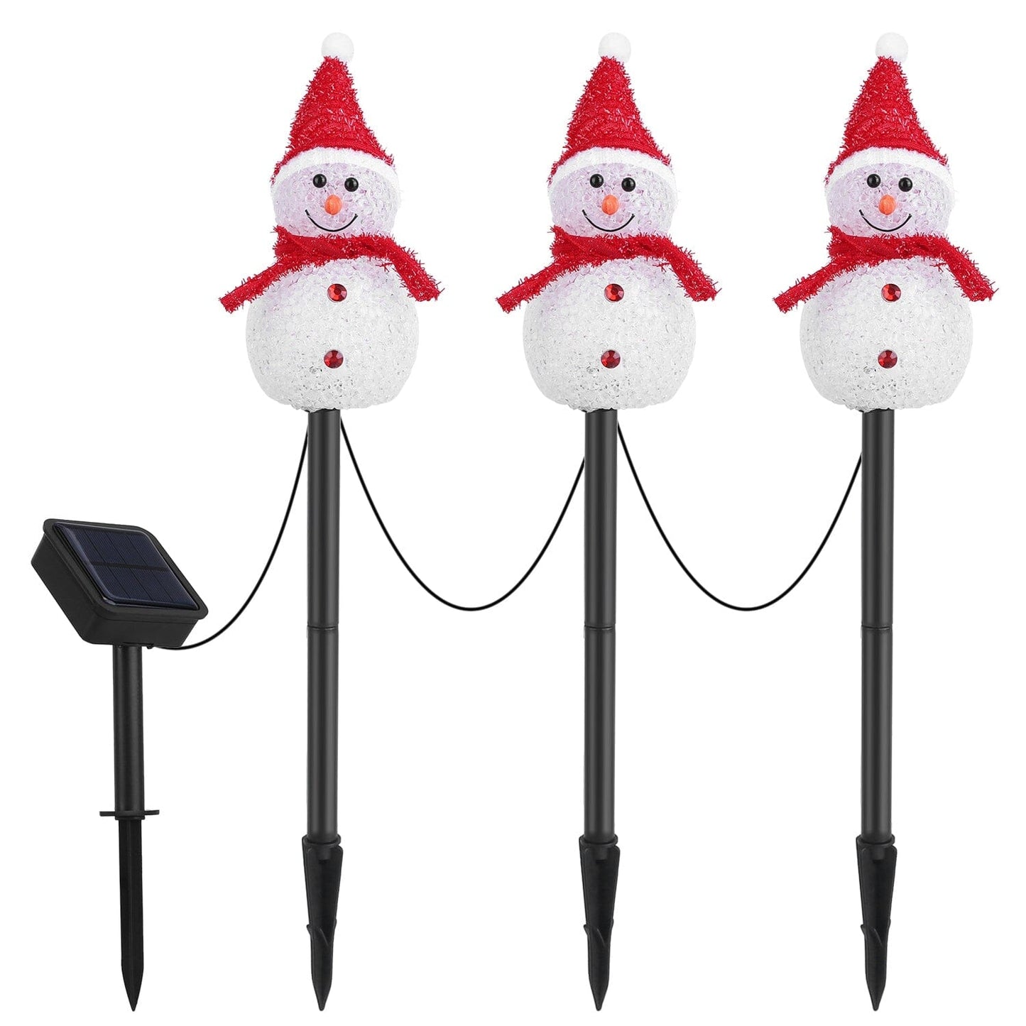 Skorter | Solar Energy Rated Lamp 3 Snowmen Garden Stake Light