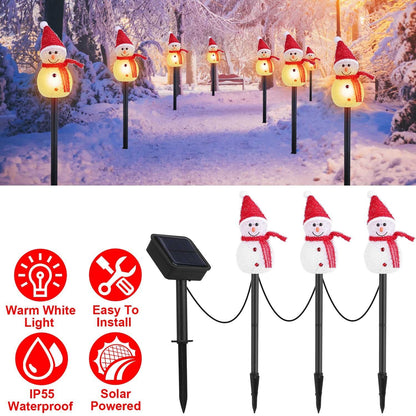 Skorter | Solar Energy Rated Lamp 3 Snowmen Garden Stake Light
