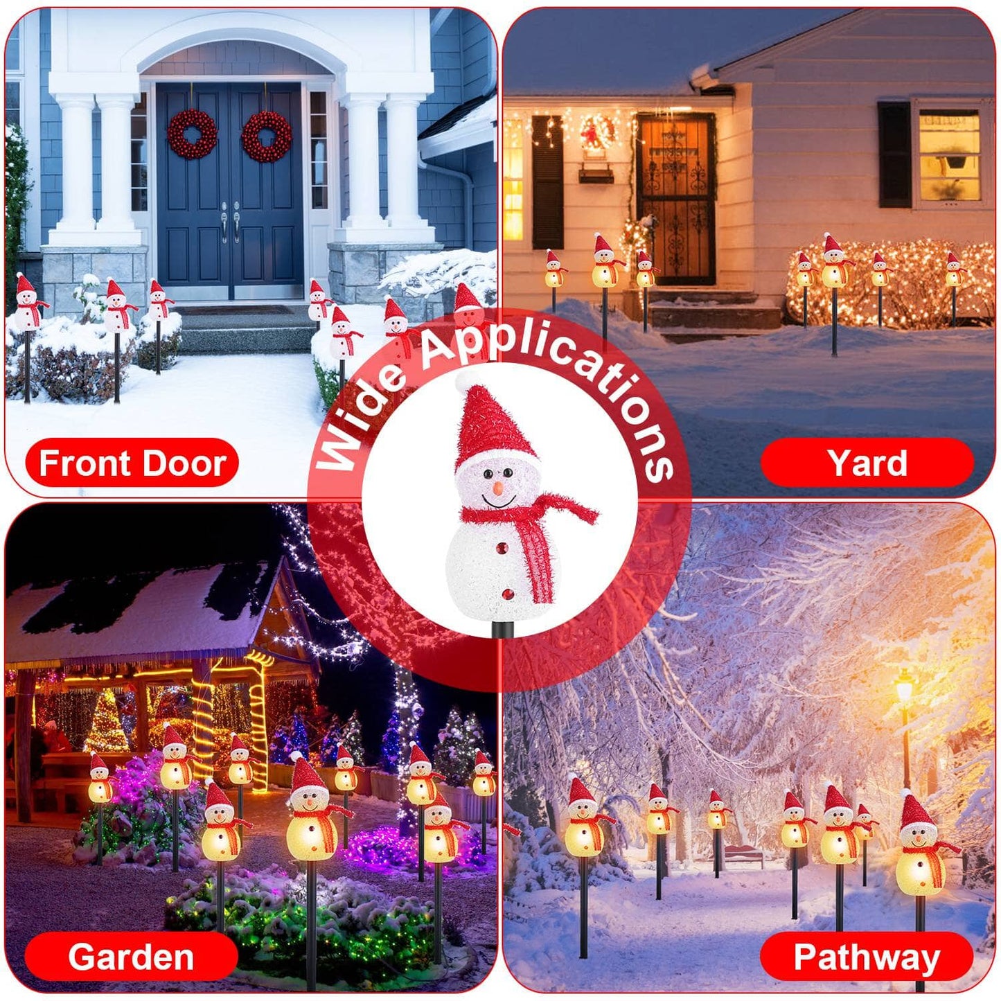 Skorter | Solar Energy Rated Lamp 3 Snowmen Garden Stake Light