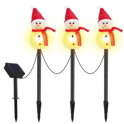 Skorter | Solar Energy Rated Lamp 3 Snowmen Garden Stake Light