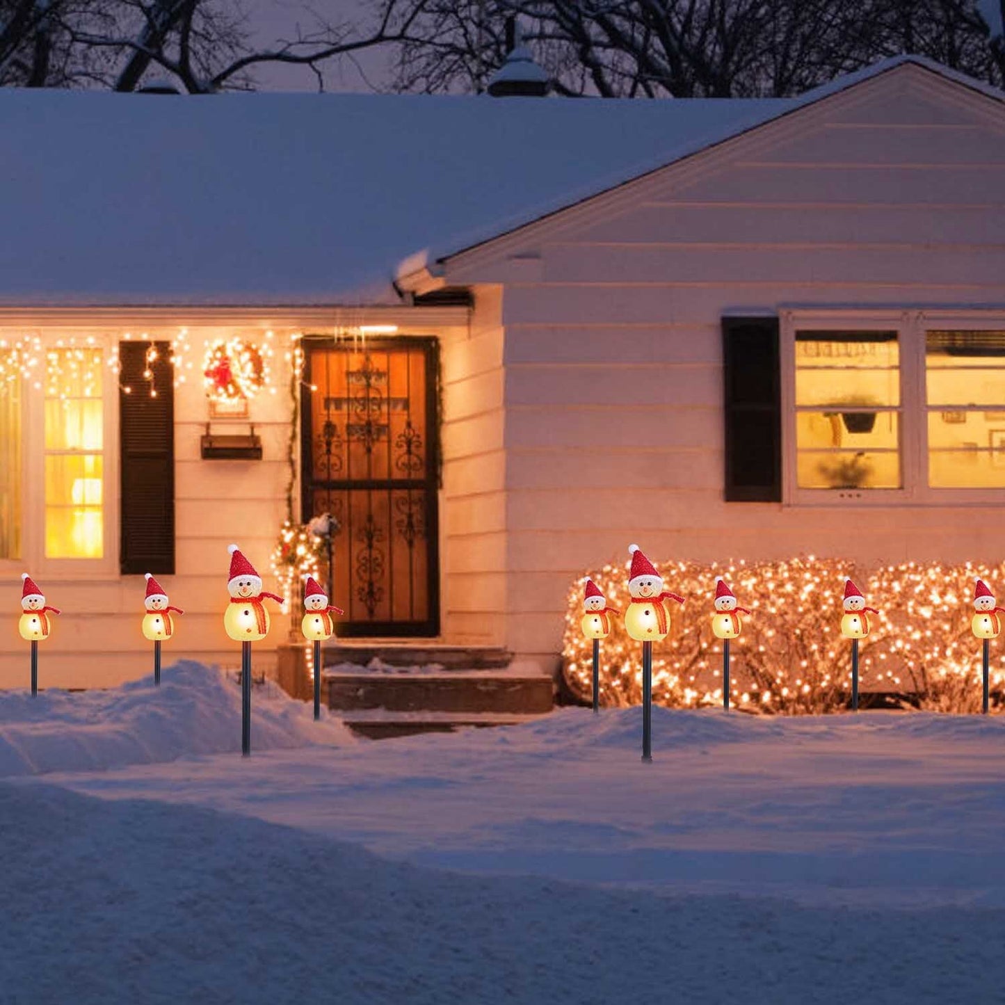 Skorter | Solar Energy Rated Lamp 3 Snowmen Garden Stake Light