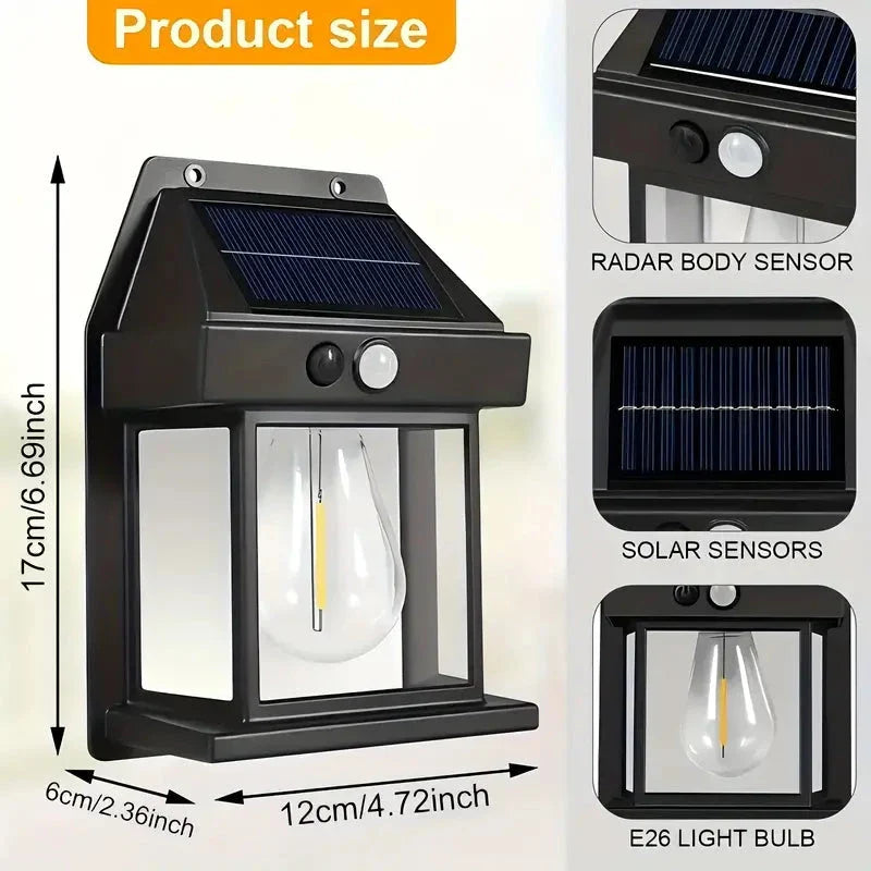Skorter | Solar-powered motion sensor outdoor wall lamp