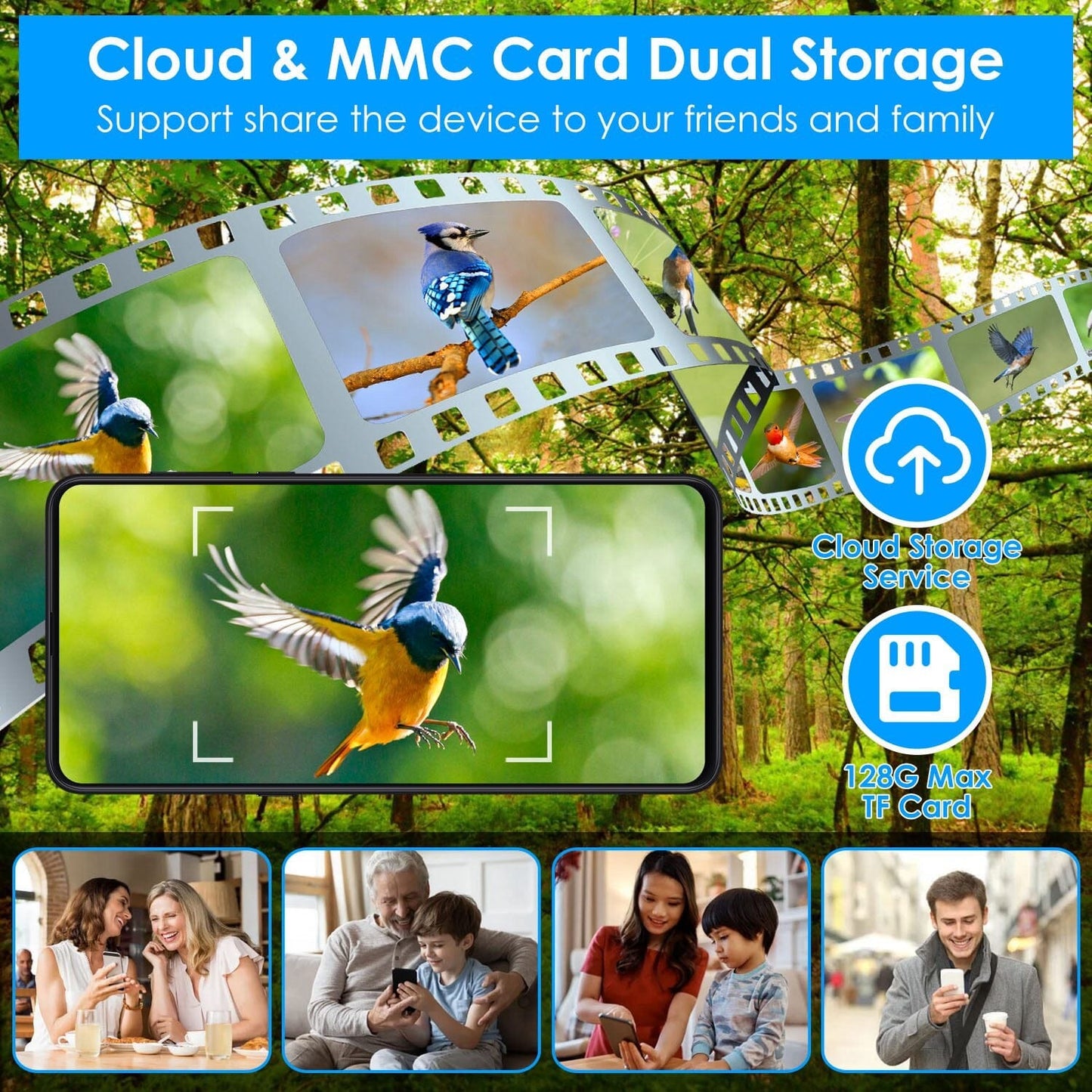 Skorter | Solar-powered smart bird feeder with PIR motion AI two-way sound