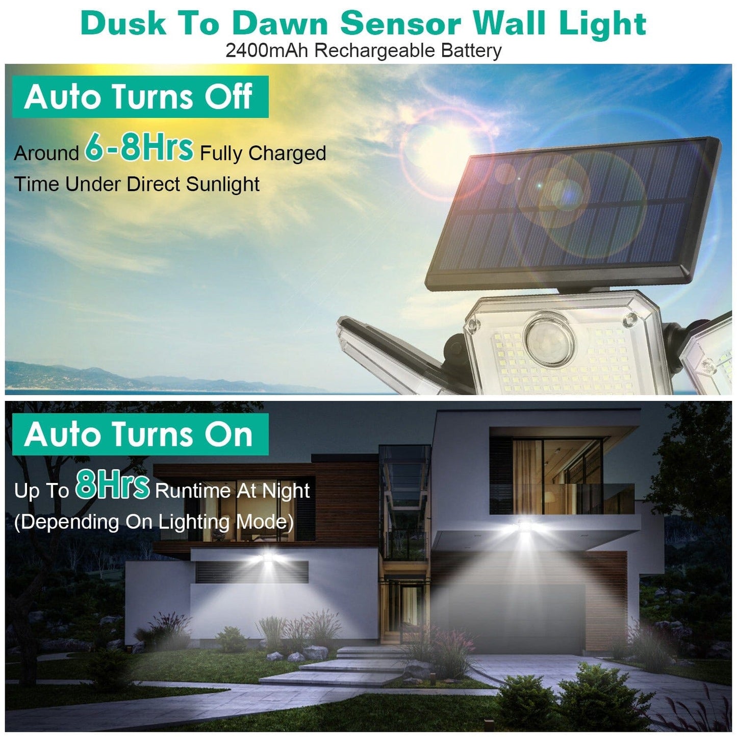 Skorter | Solar-powered outdoor wall lamps with motion sensor