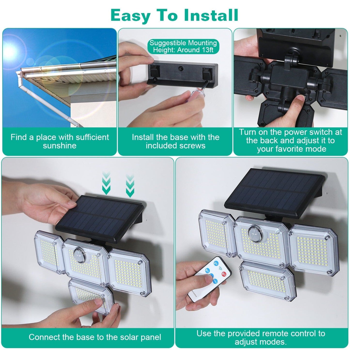 Skorter | Solar-powered outdoor wall lamps with motion sensor