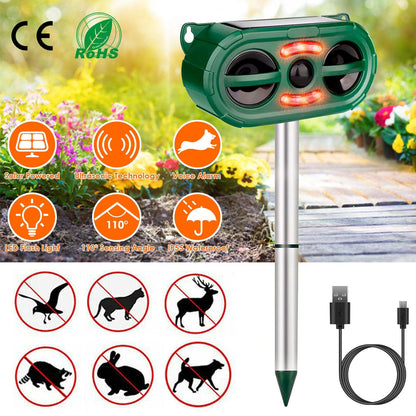 Skorter | Solar battery Ultrasonic Animal Repeller Motion Sensor