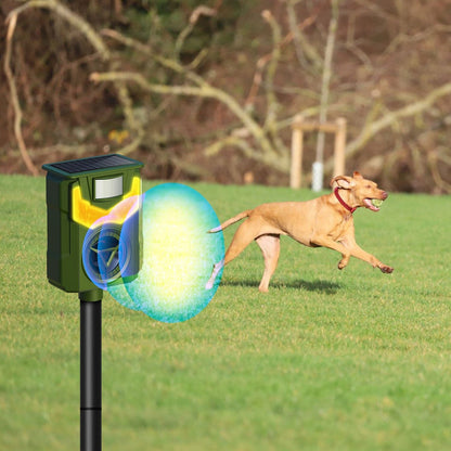 Skorter | Solar Ultrasonic Animal Repeller with Flame Light USB Charging Motion Sensor