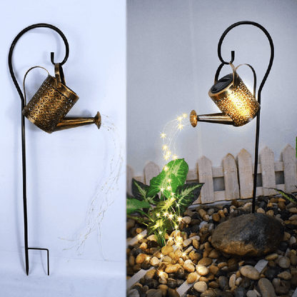 Skorter | Solar Watering Can Lamp – Wrought Iron Garden Light with 36 Warm LEDs for Magical Outdoor Ambience