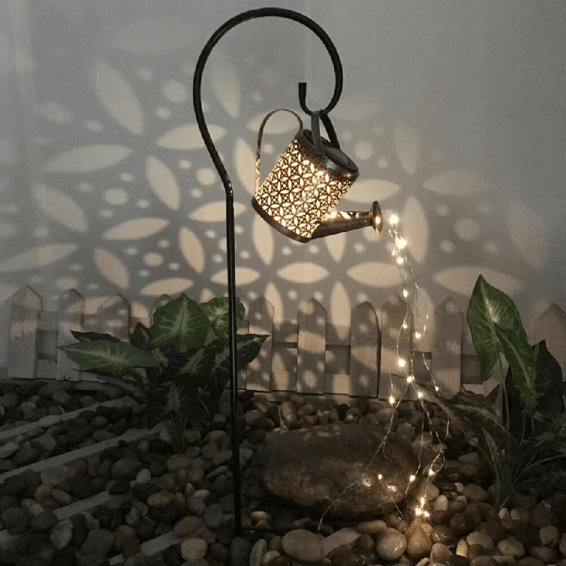 Skorter | Solar Watering Can Lamp – Wrought Iron Garden Light with 36 Warm LEDs for Magical Outdoor Ambience