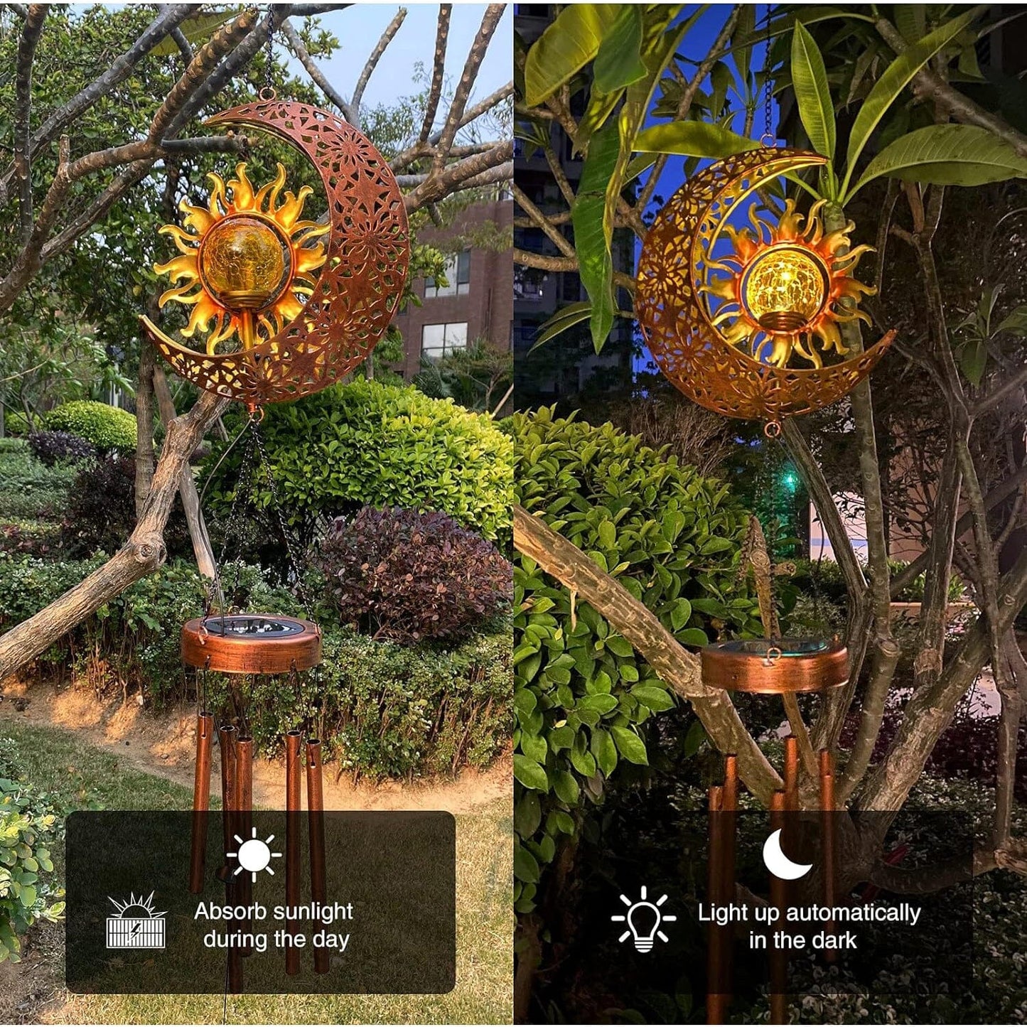 Skorter | Solar Wind Chimes Garden Decorative Wind Chime Light