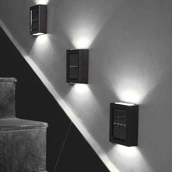 Skorter | Wireless LED Solar Wall Lights Deluxe | Efficient and Cost-Saving Outdoor Lighting