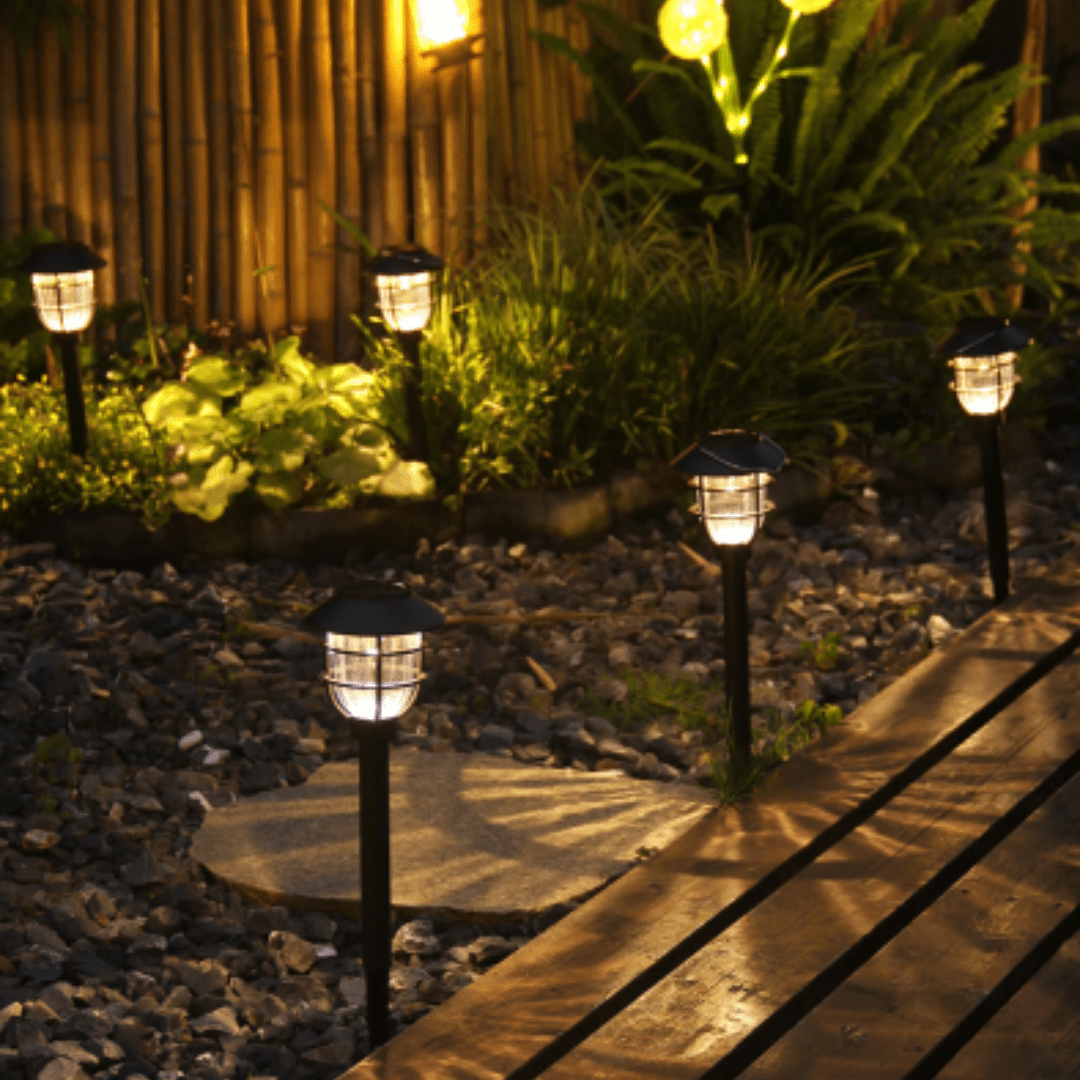 Skorter | SOLARSPIKE – 2 Pack Solar Powered Pathway Lights for Outdoor Garden Illumination