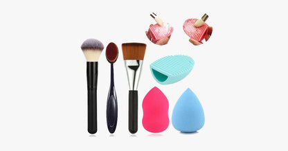 Skorter | 6-piece Brush-Sponge Combo – Making Makeup Mixing Easy