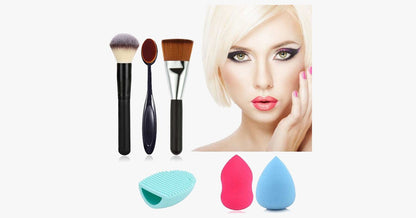 Skorter | 6-piece Brush-Sponge Combo – Making Makeup Mixing Easy